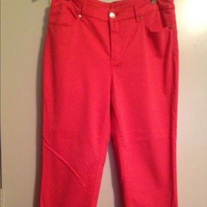 Chico’s So Lifting Coral Crop Pants